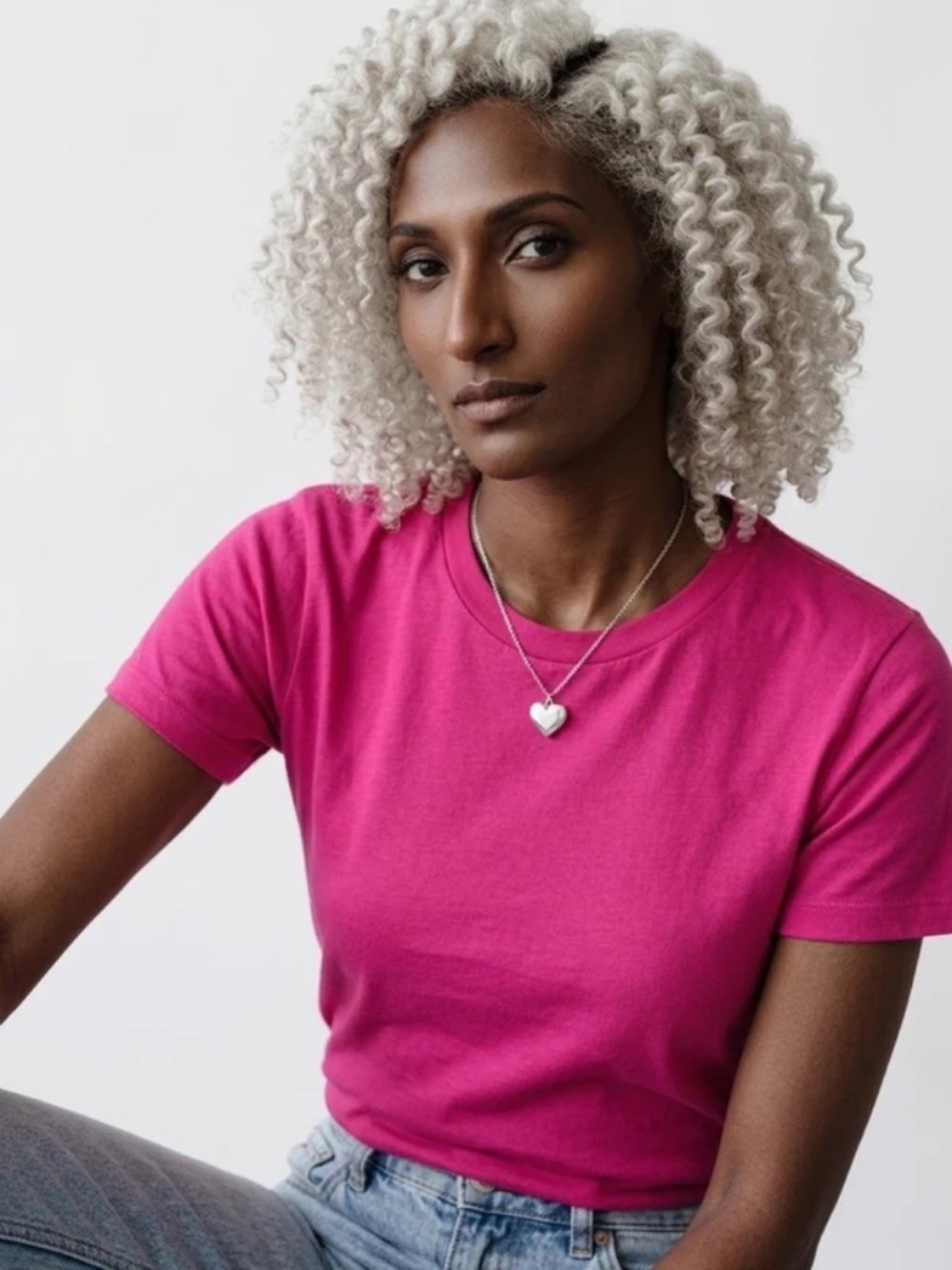 Port and Company Ladies Ring Spun Cotton T-Shirt | Fuchsia